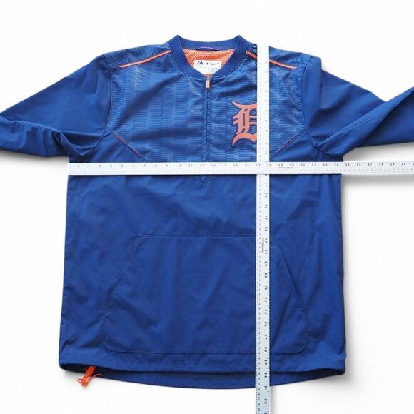 Majestic Detroit Tigers MLB Baseball Cool Base Half Zip Pullover Jacket Men's M - Picture 10 of 12